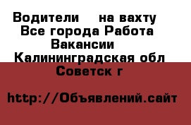 Водители BC на вахту. - Все города Работа » Вакансии   . Калининградская обл.,Советск г.